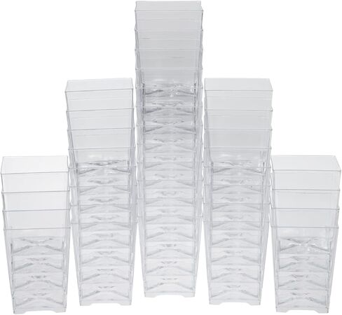 Juvale 72 Pieces Assorted Dessert Cups for Appetizers, Snacks, Plastic Shot Glasses 3oz and 5oz, Cups for Anniversary, Wedding Reception, Baby Shower, Birthday Party (Serves 36) in Kuwait