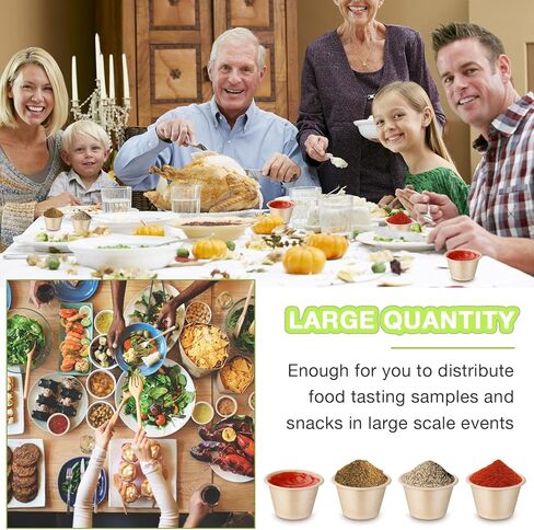 300 قطعة من أكواب ورقية صغيرة تستخدم لمرة واحدة بهارات الطعام وأكواب صغيرة وصلصة صغيرة وأوعية ورقية صغيرة لحفظ الوجبات الخفيفة والحلوى لتخزين الطعام (118 مل) in Kuwait