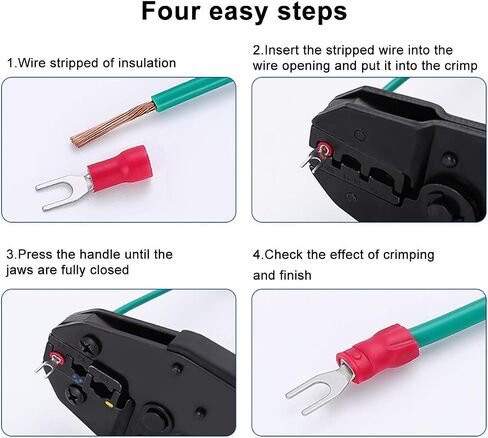 Baomain معزول شوكة سلك موصل سلك تجعيد طرفية كهربائية 14-16AWG(1.5-2.5 mmq) الولايات المتحدة الأمريكية #8 حزمة من 100 in Saudi Arabia