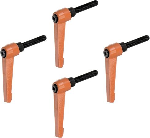HARFINGTON 4 قطع مقابض ذراع تثبيت قابلة للتعديل M8 × 30 مم مقابض براغي دوارة قفل سريع الفك بمقبض زر ضغط بسقاطة، برتقالي in Kuwait