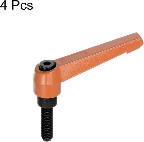 HARFINGTON 4 قطع مقابض ذراع تثبيت قابلة للتعديل M8 × 30 مم مقابض براغي دوارة قفل سريع الفك بمقبض زر ضغط بسقاطة، برتقالي in Kuwait