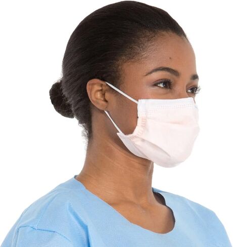 HALYARD FLUIDSHIELD Level 3 Disposable Face Mask with SO SOFT Lining/Earloop Mask, Made in the Americas (Box of 40) 47107 in Kuwait