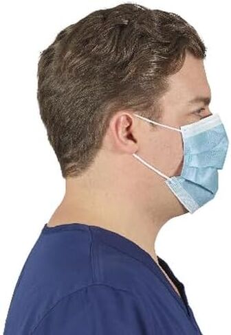 HALYARD FLUIDSHIELD Level 3 Disposable Face Mask with SO SOFT Lining/Earloop Mask, Made in the Americas (Box of 40) 47107 in Saudi Arabia