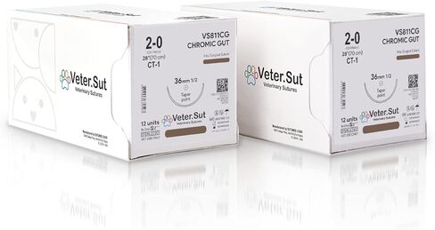 خياطة جراحية للامعاء الكروميك 2-0 من فيترسوت، (CT-1) 1/2 36 ملم، 12 قطعة، للاستخدام البيطري in Kuwait