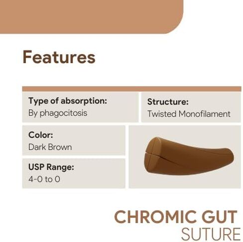 خياطة جراحية للامعاء الكروميك 2-0 من فيترسوت، (CT-1) 1/2 36 ملم، 12 قطعة، للاستخدام البيطري in Kuwait