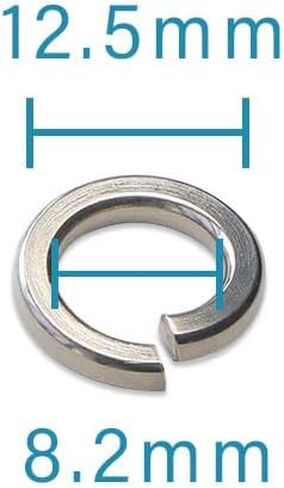 IMScrews M6 304 Stainless Steel Spring Lock Washers Pack of 100 in Saudi Arabia