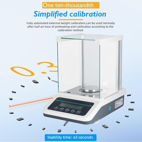 faruijie Precision Lab Scale 0.0001g - Analytical Balance,Laboratory Electronic Balance with Digital Weights and RS232 Interface（120gx0.1mg） in Kuwait
