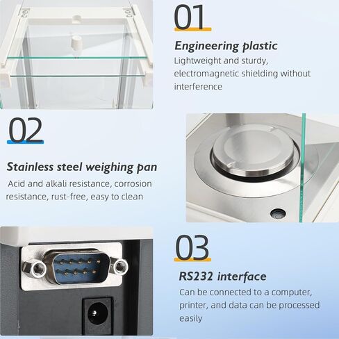 faruijie Precision Lab Scale 0.0001g - Analytical Balance,Laboratory Electronic Balance with Digital Weights and RS232 Interface（120gx0.1mg） in Kuwait