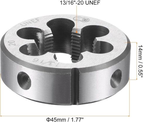 uxcell Round Threading Dies 13/16"-20 UNEF, Alloy Tool Steel Machine Thread Repair Hand Tool in Saudi Arabia
