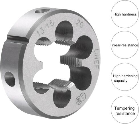 uxcell Round Threading Dies 13/16"-20 UNEF, Alloy Tool Steel Machine Thread Repair Hand Tool in Saudi Arabia