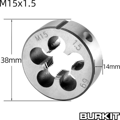 Burkit M15 X 1.5 مجموعة الصنبور والقالب، M15 x 1.5 ماكينة الصنبور والقالب الدائري باليد اليمنى in Kuwait