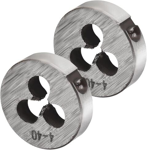 قوالب الخيوط المستديرة CoCud، 4-40 UNC، أدوات طحن لولبية فولاذية من سبيكة 9SiCr - (التطبيقات: لإصلاح خيط الماكينة)، قطعتان in Kuwait