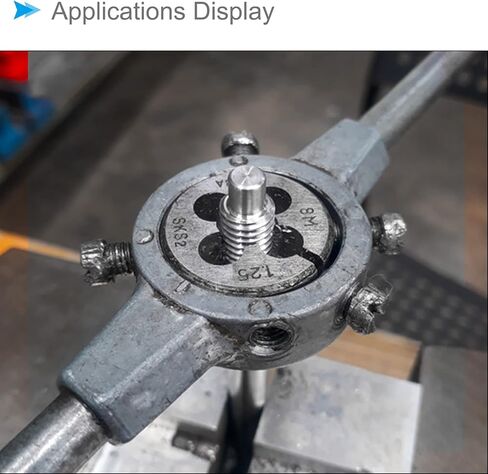 قوالب الخيوط المستديرة CoCud، 4-40 UNC، أدوات طحن لولبية فولاذية من سبيكة 9SiCr - (التطبيقات: لإصلاح خيط الماكينة)، قطعتان in Kuwait