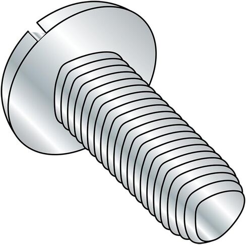 Small Parts 0604RSP Steel Thread Rolling Screw for Metal, Zinc Plated, Pan Head, Slotted Drive, #6-32 Thread Size, 1/4" Length (Pack of 100) in Saudi Arabia
