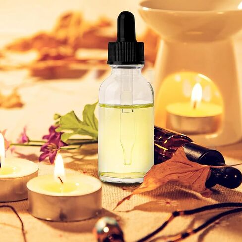 24 Pack 1oz Amber Glass Bottles with Glass Eye Droppers for Essential Oils, Perfumes & Lab Chemicals (Brush, Funnels, 2 Extra Droppers, 36 Pieces Labels & 30ml Measuring Cup Included) in Saudi Arabia