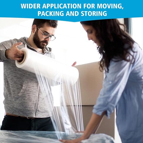 فيلم Bonison مقاس 18 بوصة × 2000 × 80، غلاف قابل للانكماش، غلاف البليت، طبقة تمدد بسمك 20 ميكرون، طبقة انكماش صناعية سميكة. غلاف بلاستيكي شفاف من فئة الماكينات، غلاف فيلم متمدد لنقل متجر التعبئة. in Kuwait