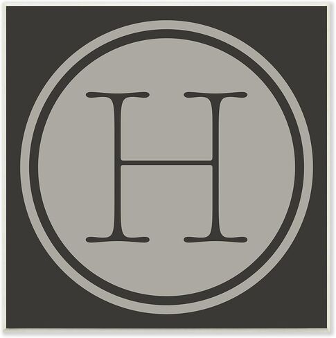 Stupell Industries Modern H شكل مفتاح مصعد دائري أولي، صممه Ziwei Li Wall Plaque، 12 × 12، رمادي in Saudi Arabia