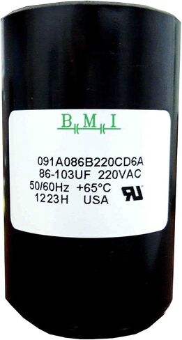 86-103 MFD (uF) 3/4 و1 HP مكثف تشغيل محرك صندوق التحكم في مضخة الآبار لفرانكلين 275464118، 2801074915، CRC 2824085015 وTuhorse TCB15M230. صُنع في الولايات المتحدة الأمريكية بواسطة BMI in Saudi Arabia