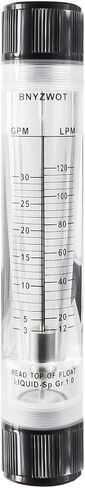 BNYZWOT Inline Clear Acrylic Water Flowmeter 1PT Dia Threads G-25 3-30 GPM 12-120 LPM in Kuwait