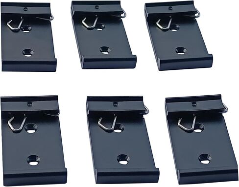Hereta 1.08 بوصة عرض Din Rail Mount Bracket على 35mm Universal DIN Rail بقوة مع مسامير M3 سبائك الألومنيوم Din Rail Mount Clip لمفتاح إيثرنت (6 حزم) in Kuwait