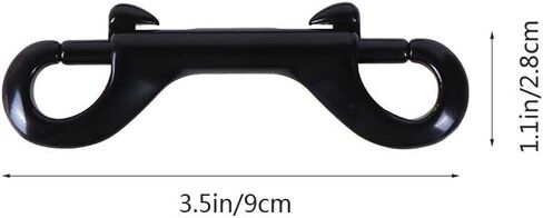 Nifocc Double Ended Bolt Snap Hooks Double End Heavy Duty Trigger Snaps Lobster Clasp Snap Hook Bolt Snaps Fastener Clip - Black 4 PCS in Saudi Arabia