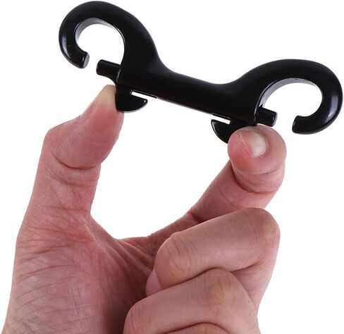Nifocc Double Ended Bolt Snap Hooks Double End Heavy Duty Trigger Snaps Lobster Clasp Snap Hook Bolt Snaps Fastener Clip - Black 4 PCS in Saudi Arabia