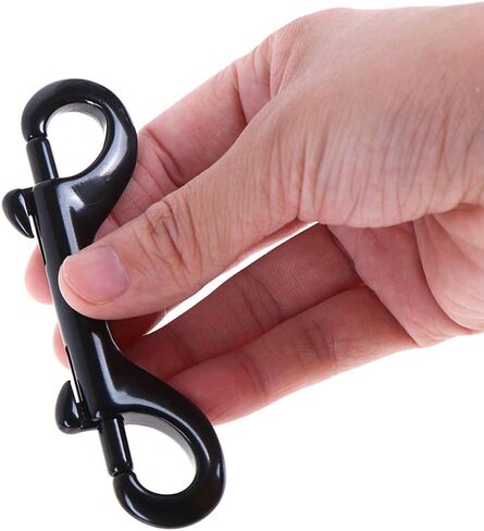 Nifocc Double Ended Bolt Snap Hooks Double End Heavy Duty Trigger Snaps Lobster Clasp Snap Hook Bolt Snaps Fastener Clip - Black 4 PCS in Saudi Arabia