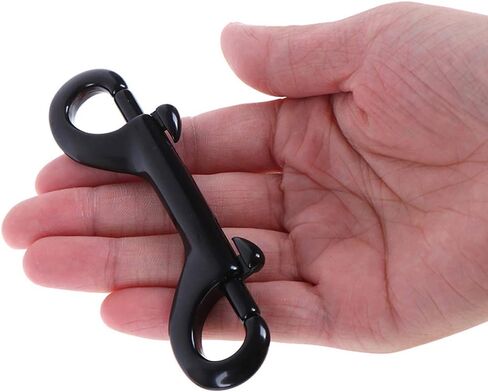 Nifocc Double Ended Bolt Snap Hooks Double End Heavy Duty Trigger Snaps Lobster Clasp Snap Hook Bolt Snaps Fastener Clip - Black 4 PCS in Saudi Arabia