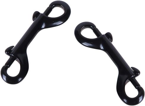 Nifocc Double Ended Bolt Snap Hooks Double End Heavy Duty Trigger Snaps Lobster Clasp Snap Hook Bolt Snaps Fastener Clip - Black 4 PCS in Saudi Arabia