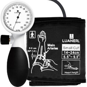 LUANERL Manual Blood Pressure Cuff Adult 9"-21" Inches (22-53CM) (Large/XL)- Aneroid Sphygmomanometer -Extra Large with Integrated Bulb, Dial and Air Valve, Comfort Cuff | for Clinical or Home Use