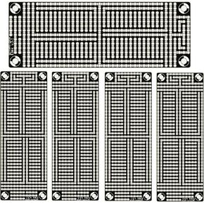 1/4 Sized Double Sided Prototype Pcb Prototype Board Solder-able Breadboard for Arduino (6 Pack, Multicolor)