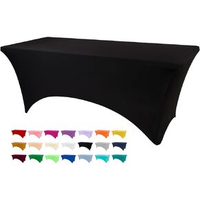 Table Covers for 4 Foot Tables, Spandex Table Covers 4ft, Black Table Cloths Rectangle 4ft for Events, Wedding, Banquets & Parties in Saudi Arabia