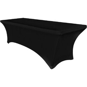 Obstal 4Ft Stretch Spandex Table Cover for Standard Folding Tables - 2 Pack Universal Rectangular Fitted Tablecloth for Party, Banquet, Events, Trade Show (Aqua, 48L x 24W x 30H Inches) in Saudi Arabia