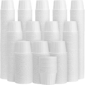 1200 Pack Paper Medicine Cups 1 oz Pill Cups Disposable 2 oz Treated Paper Souffle Portion Cups Condiment Cups Small Paper Ketchup Containers Sample Cups for Tasting, Pills, Food Dessert Serving