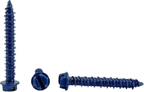 Chenango Supply 1/4 x 1-3/4" Hex Head Concrete Screw Anchor. 100 Pieces with Drill Bit (Miami-Dade Compliant) (1/4 x 1-3/4") in Saudi Arabia