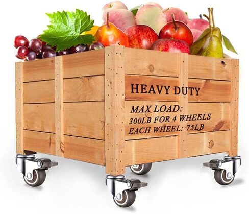 UQXY 1" Threaded Stem Casters with Brake, Heavy Duty Swivel Caster with M6x15 Threaded Stem and Nuts for Shopping Carts, Trolley, Workbench, Furniture (Pack of 4) (M6x15) (1 Inch) in Kuwait