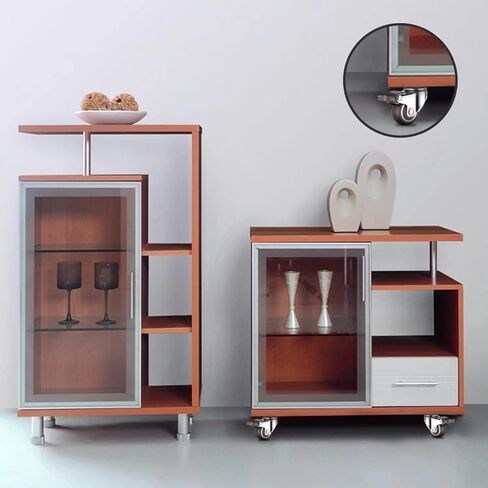 UQXY 1" Threaded Stem Casters with Brake, Heavy Duty Swivel Caster with M6x15 Threaded Stem and Nuts for Shopping Carts, Trolley, Workbench, Furniture (Pack of 4) (M6x15) (1 Inch) in Kuwait