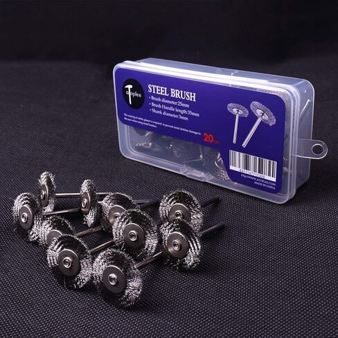 Atoplee 20 قطع 1 بوصة / 25 مم عرقوب كأس عجلة فرشاة الأسلاك الصغيرة للموت مطحنة أدوات دوارة in Kuwait