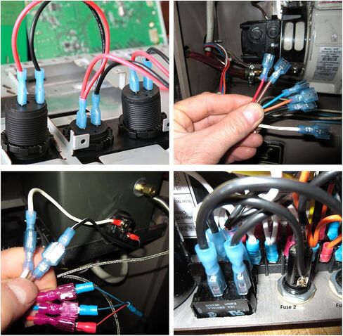 Nilight 50047R 110 قطعة من النايلون العلم بأسمائها الحقيقية أنثى معزولة قطع الاتصال السريع 22-18 16-14 12-10 مقياس العلم بأسمائها الحقيقية محطات تجعيد كهربائية موصل تشكيلة مجموعة in Kuwait