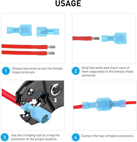Nilight 50047R 110 قطعة من النايلون العلم بأسمائها الحقيقية أنثى معزولة قطع الاتصال السريع 22-18 16-14 12-10 مقياس العلم بأسمائها الحقيقية محطات تجعيد كهربائية موصل تشكيلة مجموعة in Kuwait