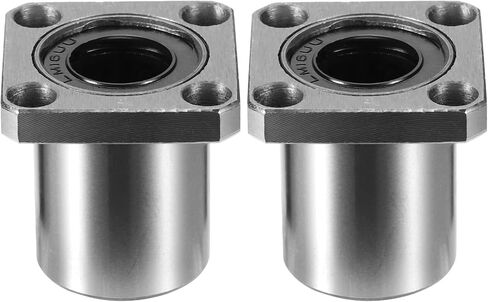 ACROPIX LMK16UU 16mm IDx28mm ODx37mm Length Square Flange Linear Ball Bearings Silver Tone - Pack of 2 in Saudi Arabia