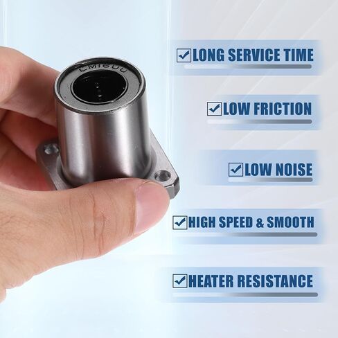 ACROPIX LMK16UU 16mm IDx28mm ODx37mm Length Square Flange Linear Ball Bearings Silver Tone - Pack of 2 in Saudi Arabia