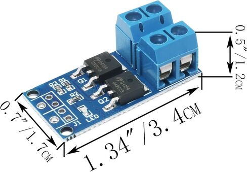 SJZBIN 5 قطع وحدة محرك التبديل الأزرق PWM تعديل لوحة تحكم التبديل الإلكترونية المزدوجة عالية الطاقة MOS ترانزستور وحدة تحكم القيادة FET Trigger Switch Drive Board in Kuwait
