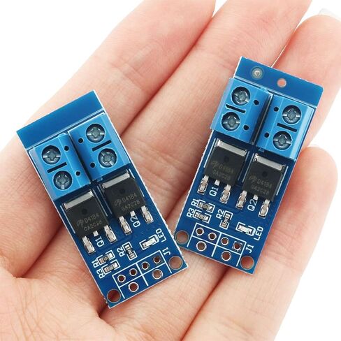SJZBIN 5 قطع وحدة محرك التبديل الأزرق PWM تعديل لوحة تحكم التبديل الإلكترونية المزدوجة عالية الطاقة MOS ترانزستور وحدة تحكم القيادة FET Trigger Switch Drive Board in Kuwait
