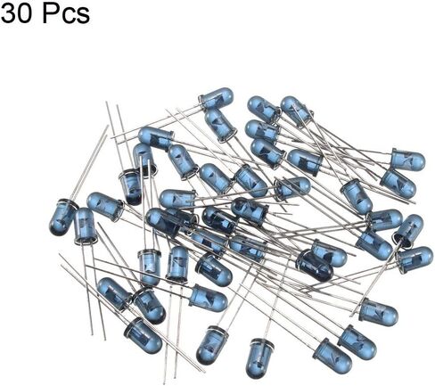 uxcell 30pcs 5mm 940nm Infrared Emitter Diode DC 1.35V LED IR Emitter Light Emitting Diodes Clear Blue Round Head TSAL6200 in Kuwait