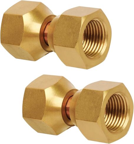 JUWO 3/8" x 3/8" أنثى أنبوب نحاسي متوهج مناسب للبروبان والوقود والزيت وLP والغاز الطبيعي، محول دوار مضيئة (عبوتان) in Saudi Arabia