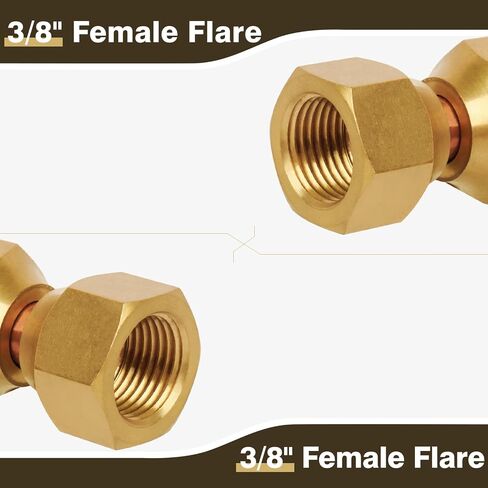 JUWO 3/8" x 3/8" أنثى أنبوب نحاسي متوهج مناسب للبروبان والوقود والزيت وLP والغاز الطبيعي، محول دوار مضيئة (عبوتان) in Saudi Arabia