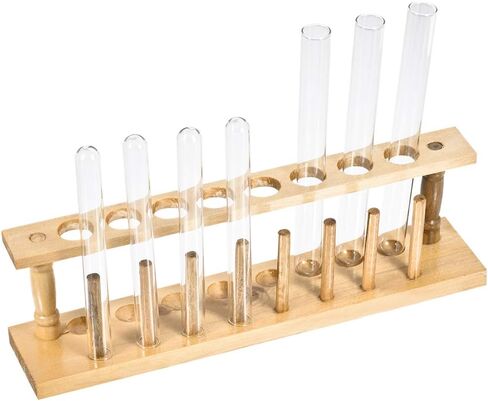 uxcell Wooden Test Tube Holder Rack 8 Wells 8 Pins for 16-20mm Centrifuge Tubes in Saudi Arabia