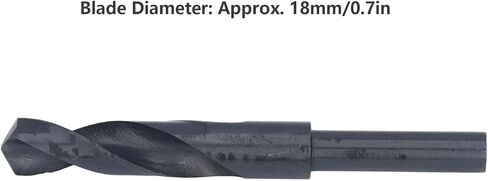Walfront High Speed Steel Drill Bit, Reduced Shank Twist Drill Bits - 1/2 inch Shank - 18mm/0.7in - for Electric Drills, Industrial Drill Bit, Twist Drill in Saudi Arabia
