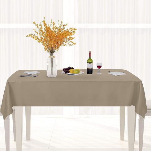 sancua 2 Pack Clear Plastic Table Cover Protector 54 x 78 inch, Rectangle Transparent PVC Table Cloth with Lace Edge 100% Waterproof Vinyl Tablecloths for Dining Kitchen Indoor Outdoor in Kuwait